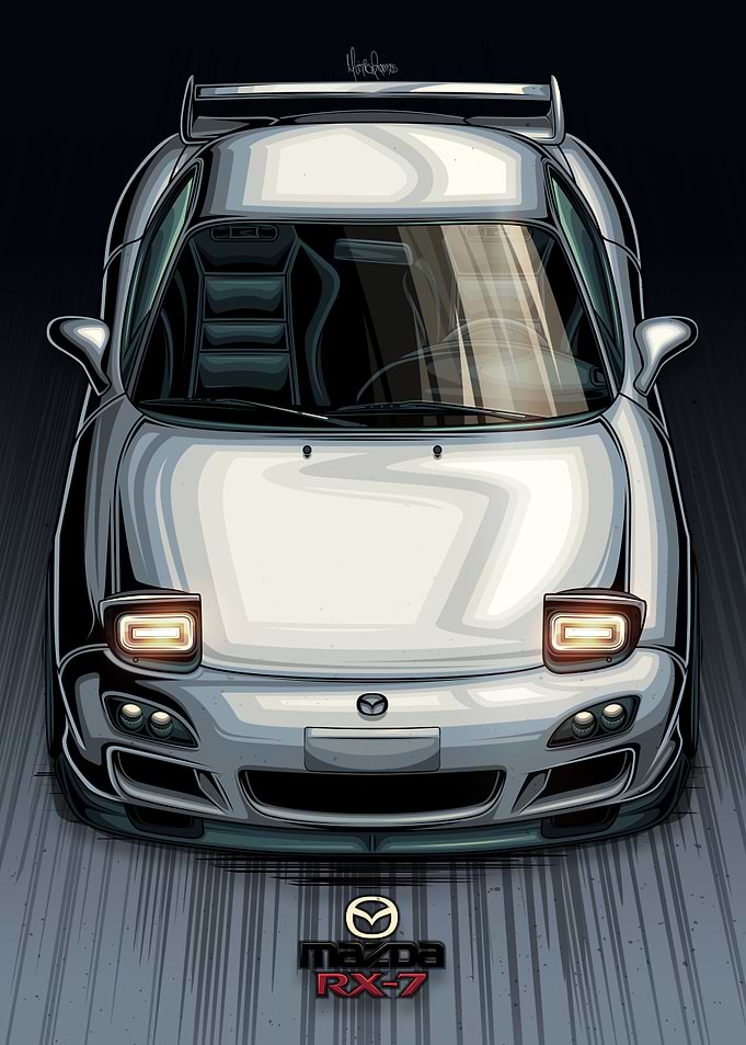 Mazda RX7 JDM White