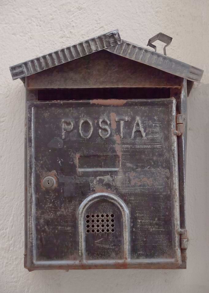 Mailbox Italian rusty old