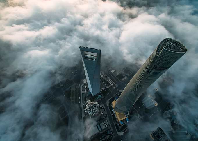 Heavenly view of Shanghai
