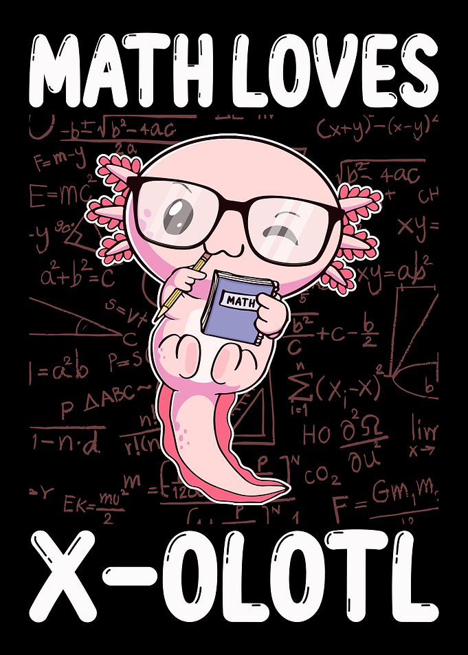 Funny Math Kawaii Axolotl