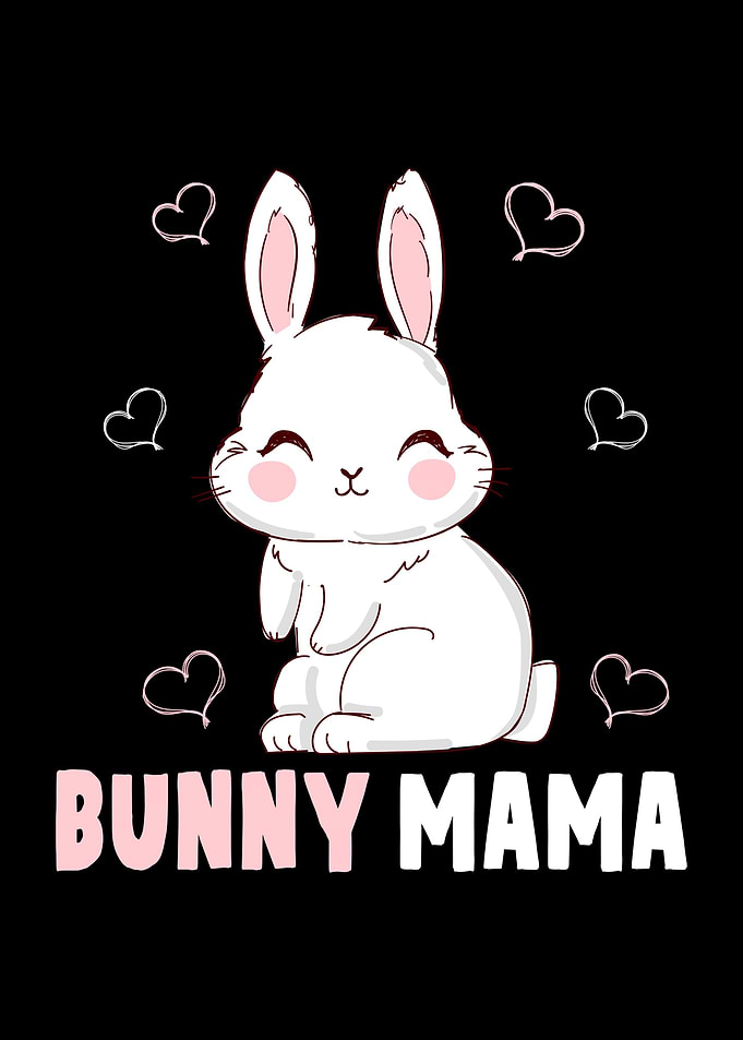 Bunny Mama Hearts Easter