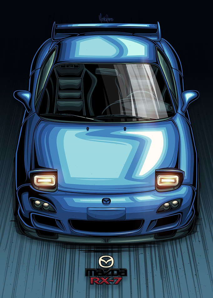 Mazda RX7 JDM Blue