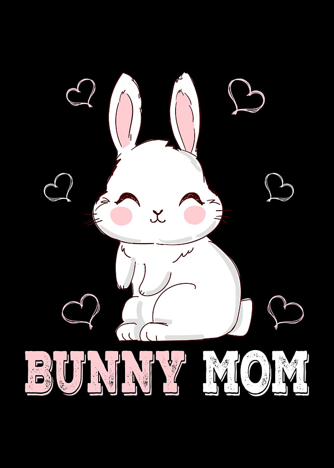 Bunny Mom Hearts Easter