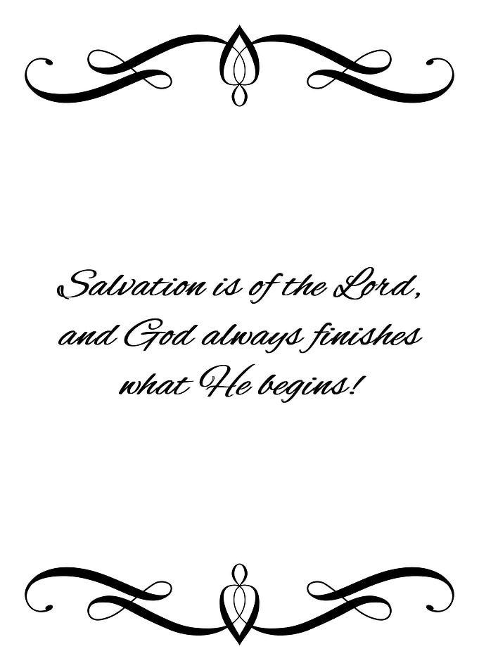 God Always Finishes
