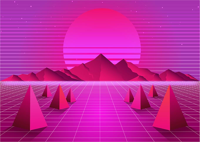 purple retro