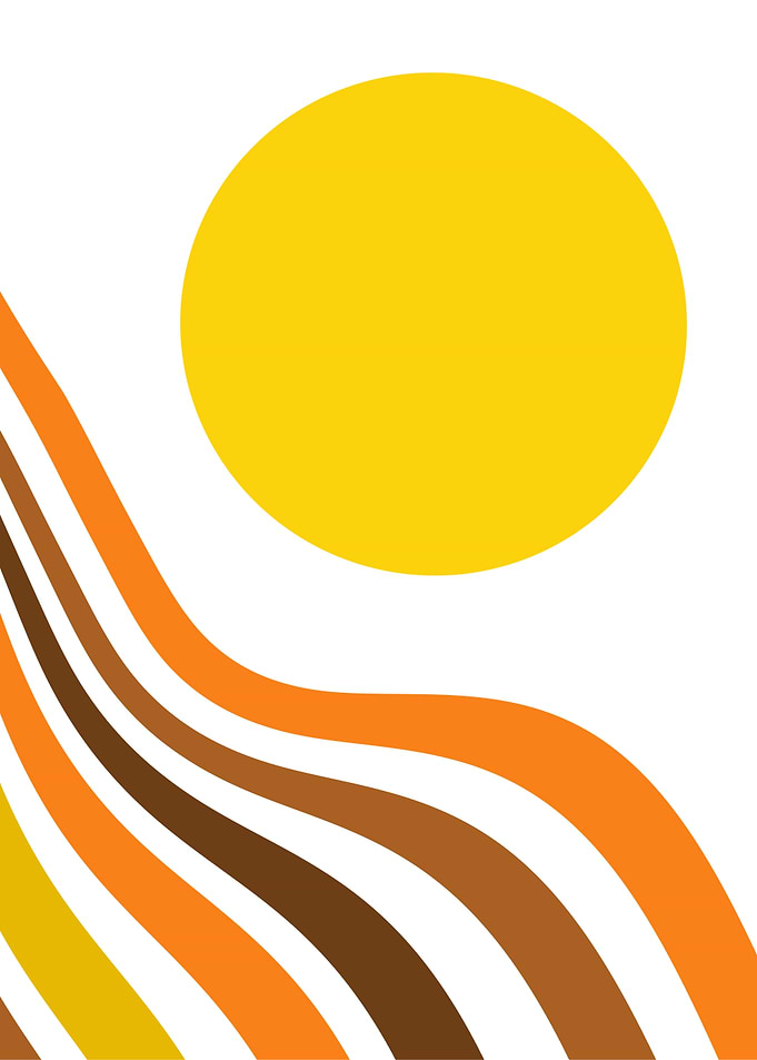 Retro Sun Ocean Wave 1
