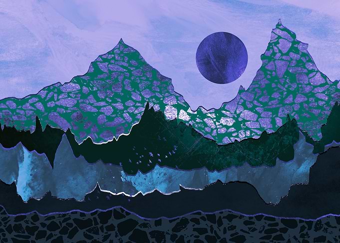 Extravagant purple world