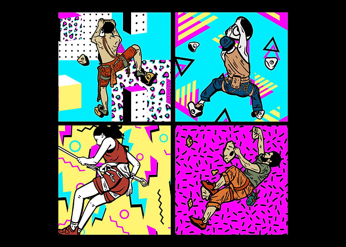 Retro Rock Climbing