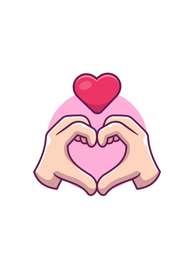 Hand Sign Love Cartoon