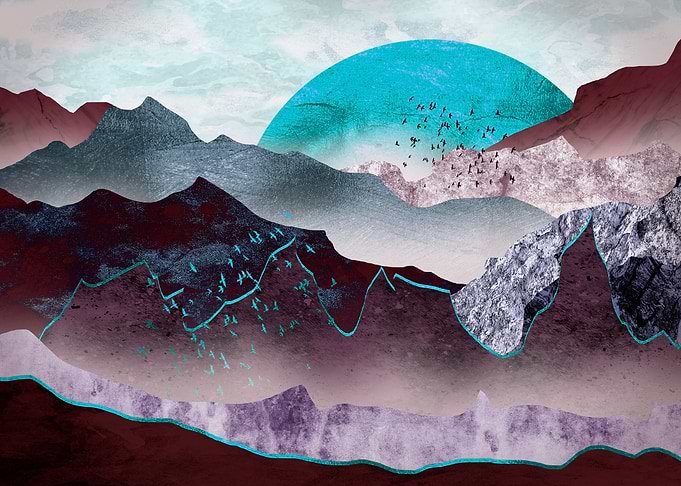 Blue moon over copper moun