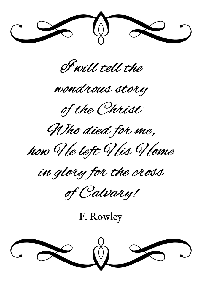 Tell the Wondrous Story