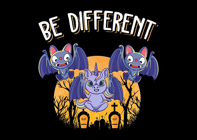 Halloween Unicorn Bat