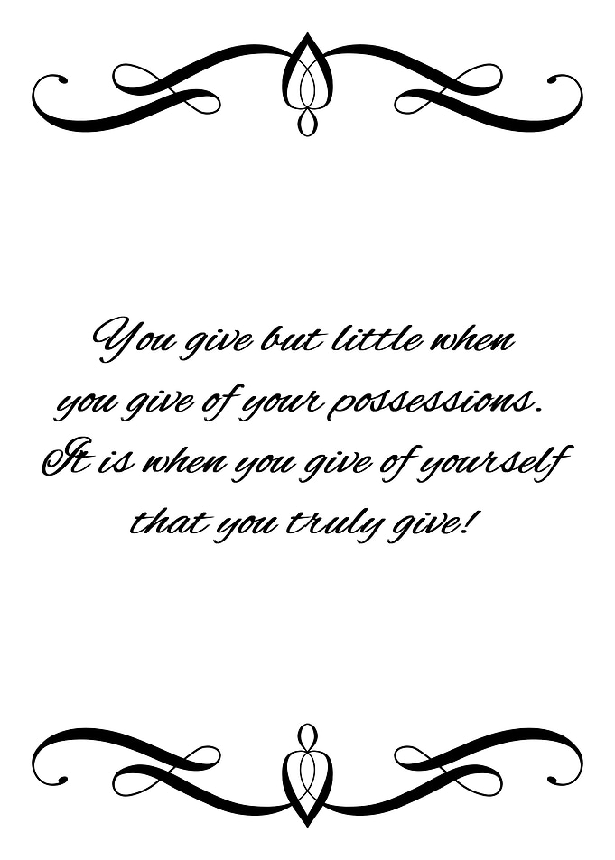 Give of Yourself