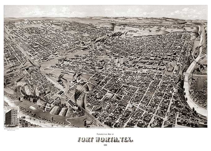 Fort Worth old map