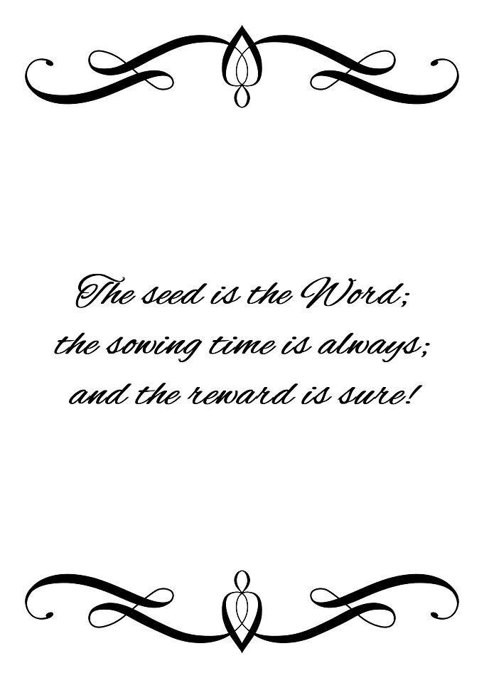Sow the Seed of the Word