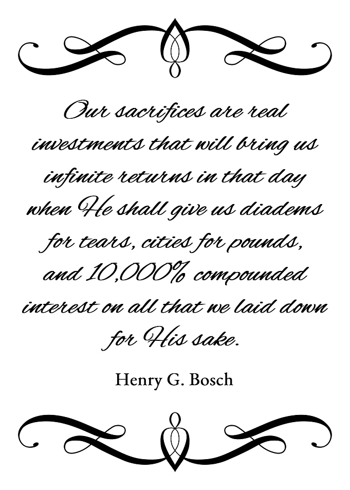 Sacrifices Are Investments