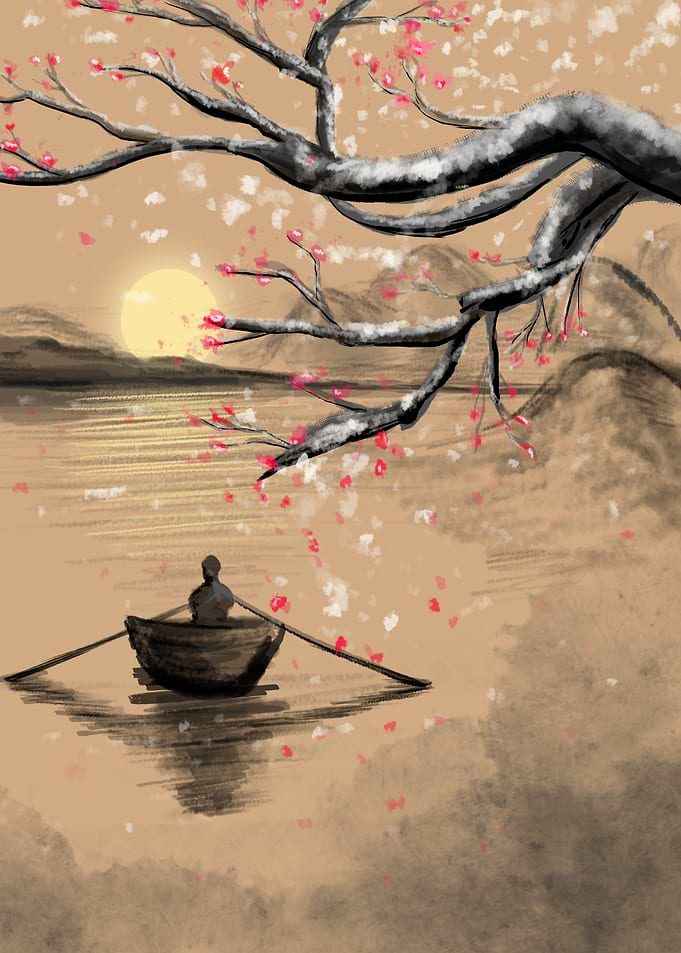 Sunset at Lake Boat