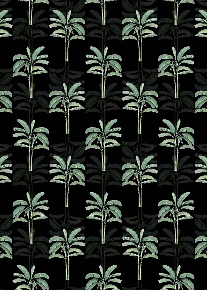 Floral Banana Tree Pattern