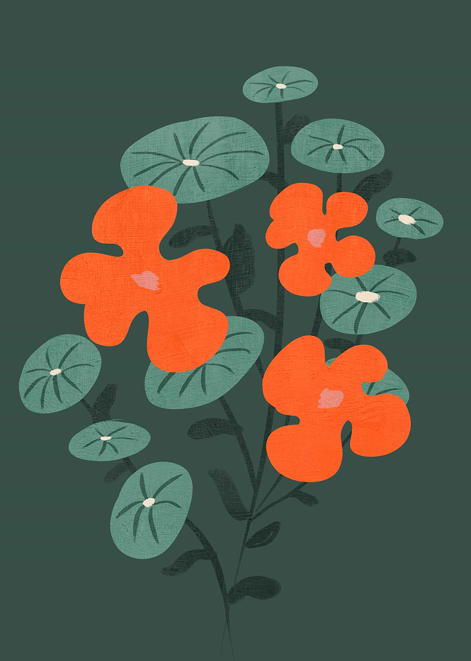 Flowers In Green