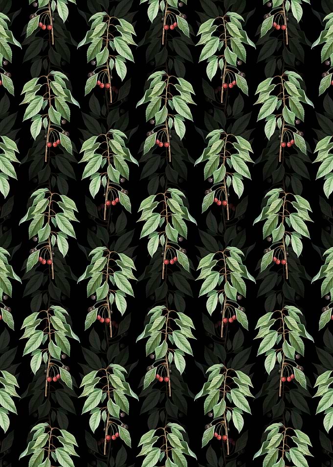 Floral Wild Cherry Pattern