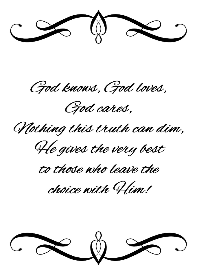 Leave the Choice With God