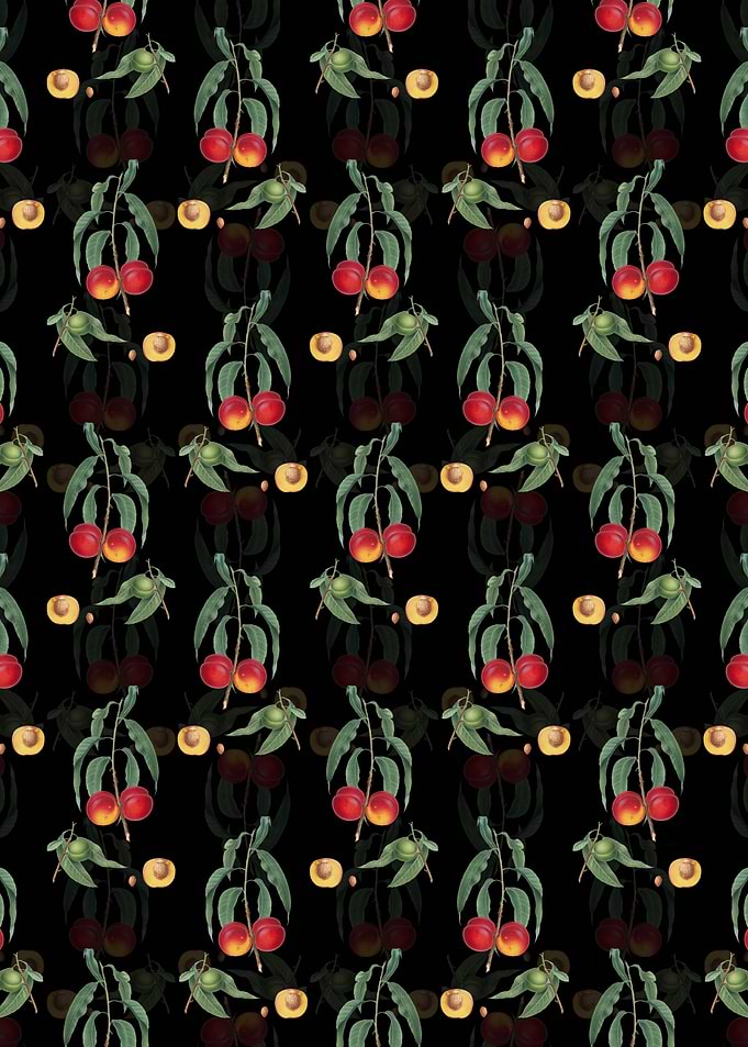 Black Walnut Peach Pattern