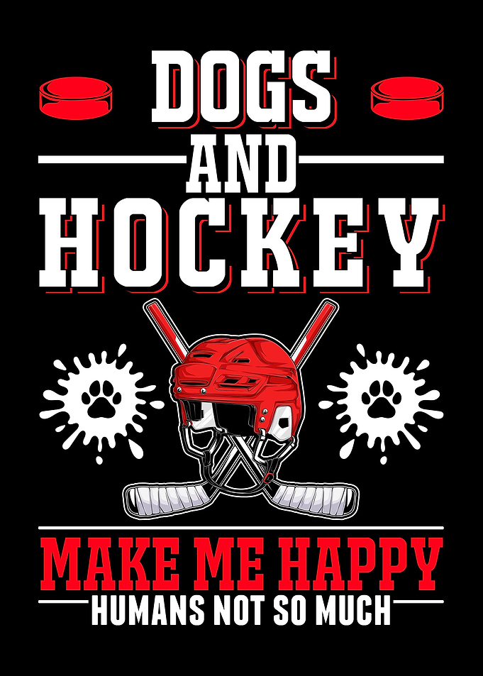 Ice Hockey and Dog
