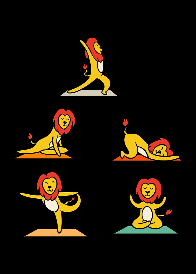 Lion Yoga Poses