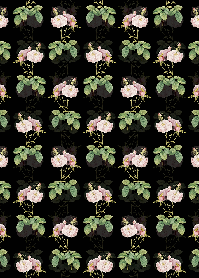 Floral Damask Rose Pattern