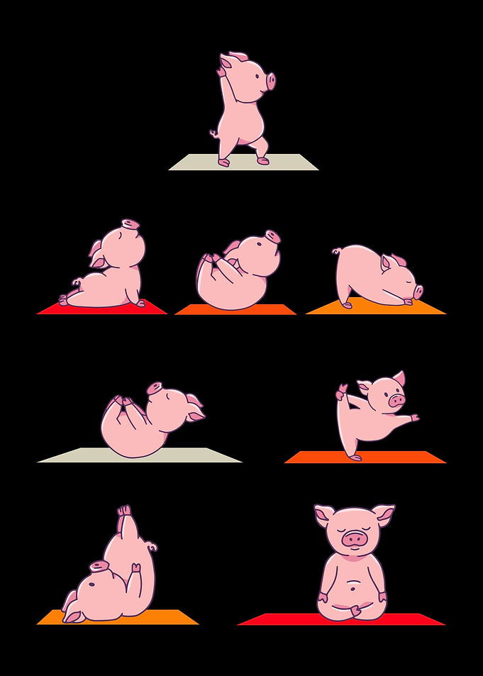 Pig Yoga Poses