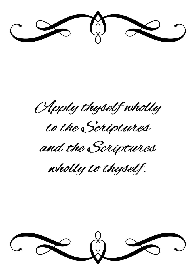 Apply the Scriptures