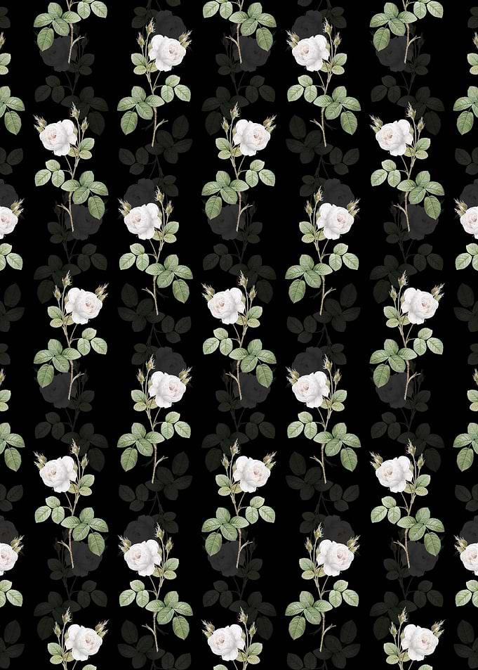 White Misty Rose Pattern