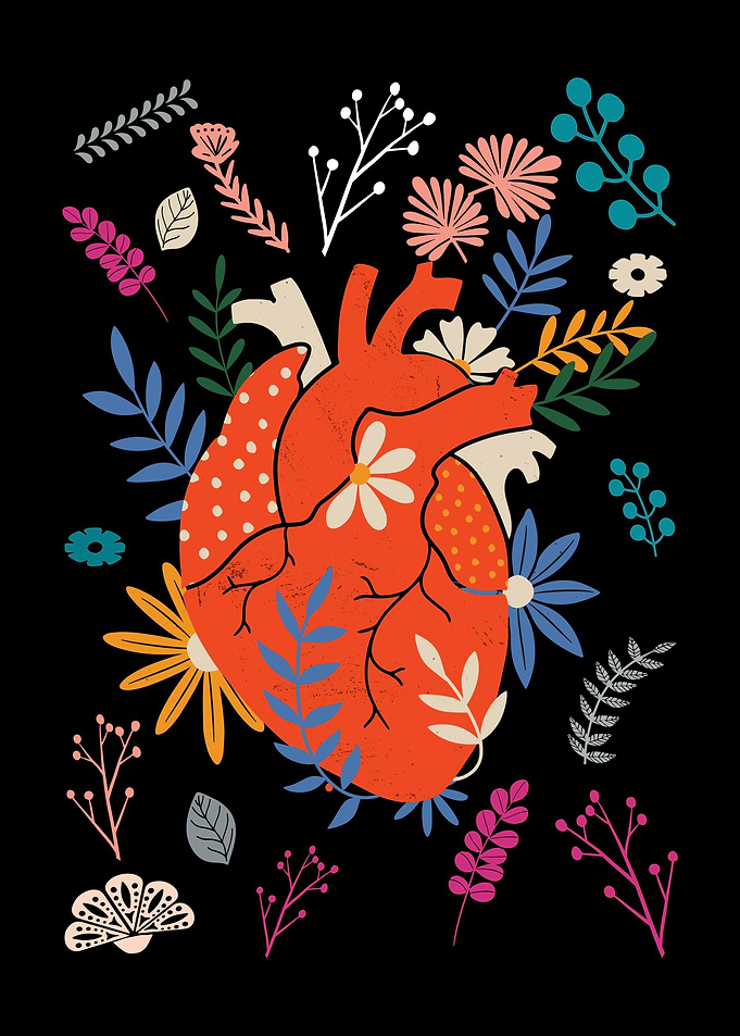 Anatomical Heart Flowers
