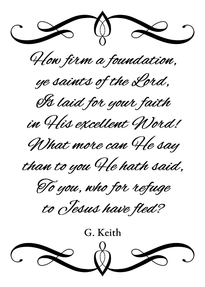 A Firm Foundation