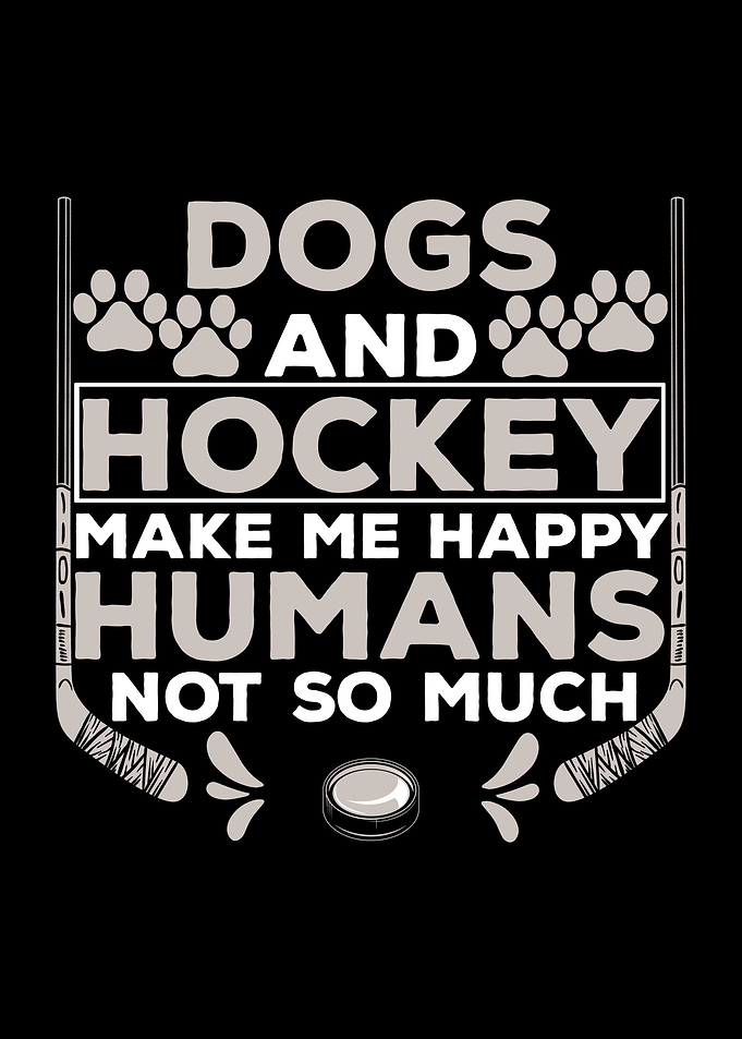 Ice Hockey and Dog