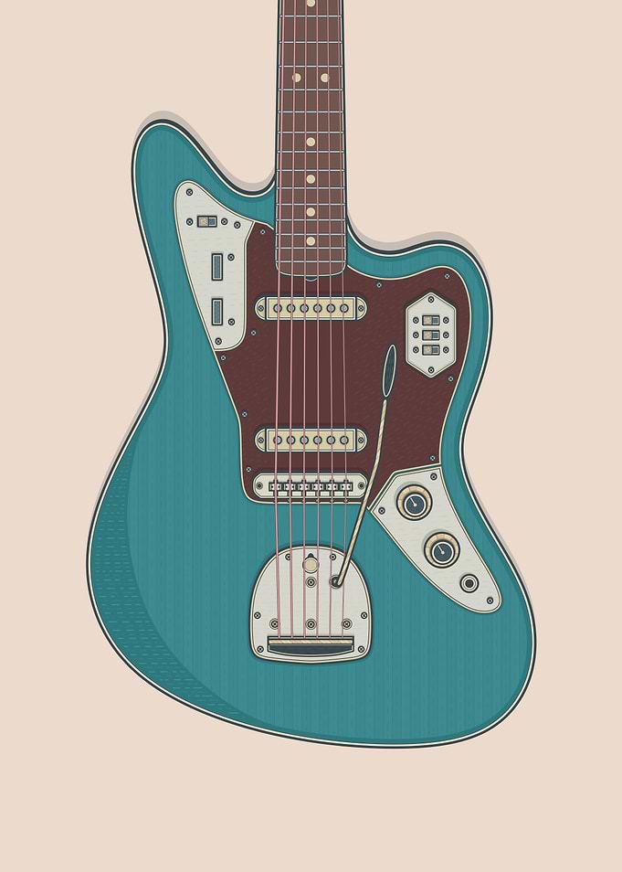 Ocean Turquoise Jag Guitar