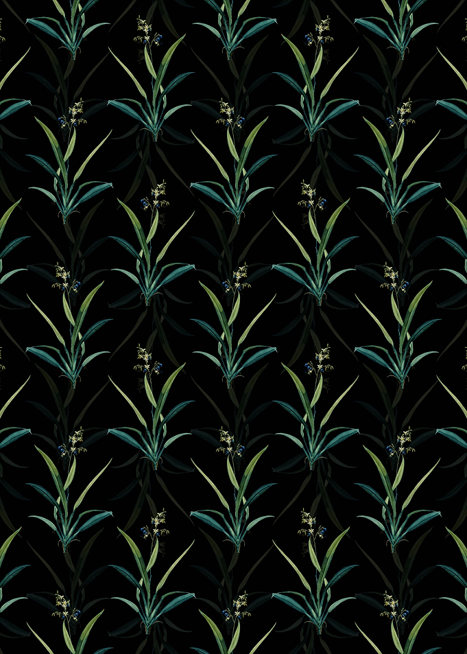 Floral Flax Lilies Pattern
