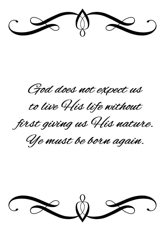 Be Born Again