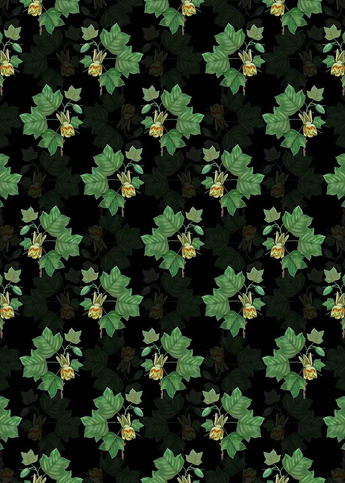 Floral Tulip Tree Pattern