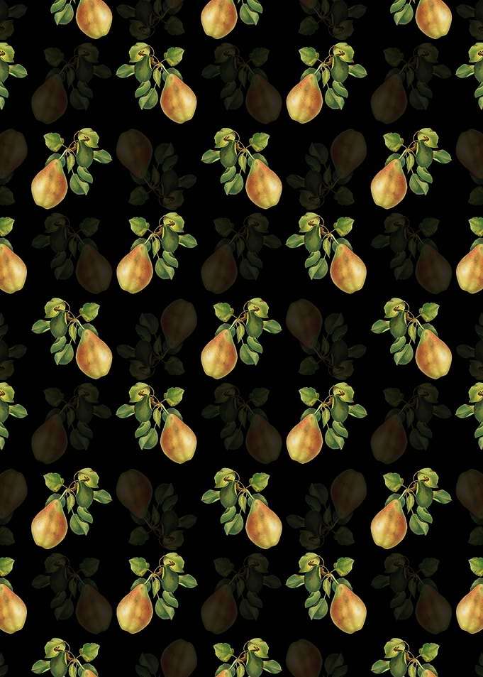 Floral Pear Branch Pattern