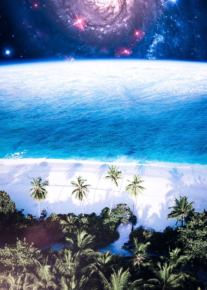 Aerial view Space Beach