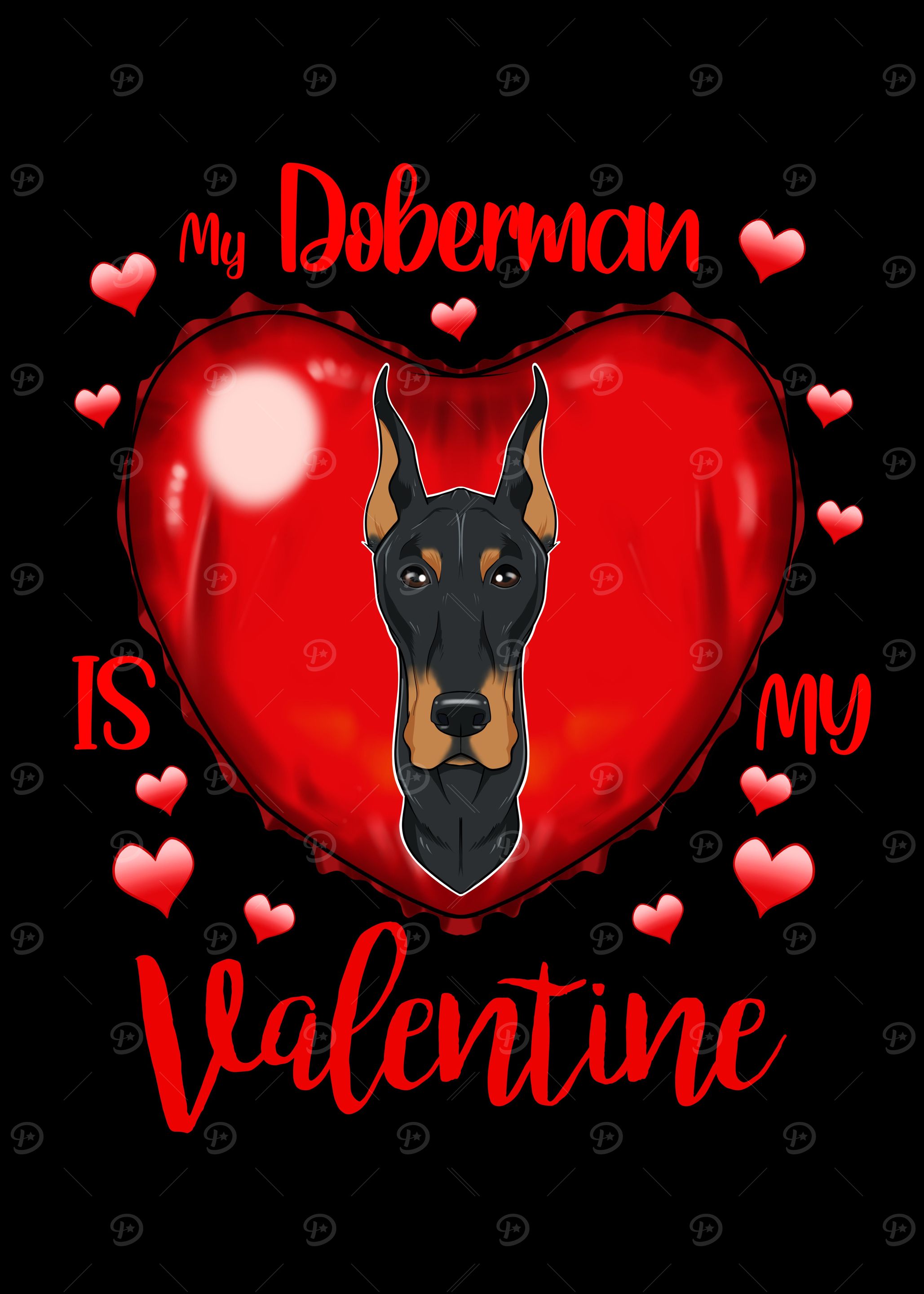 Doberman Valentines Day