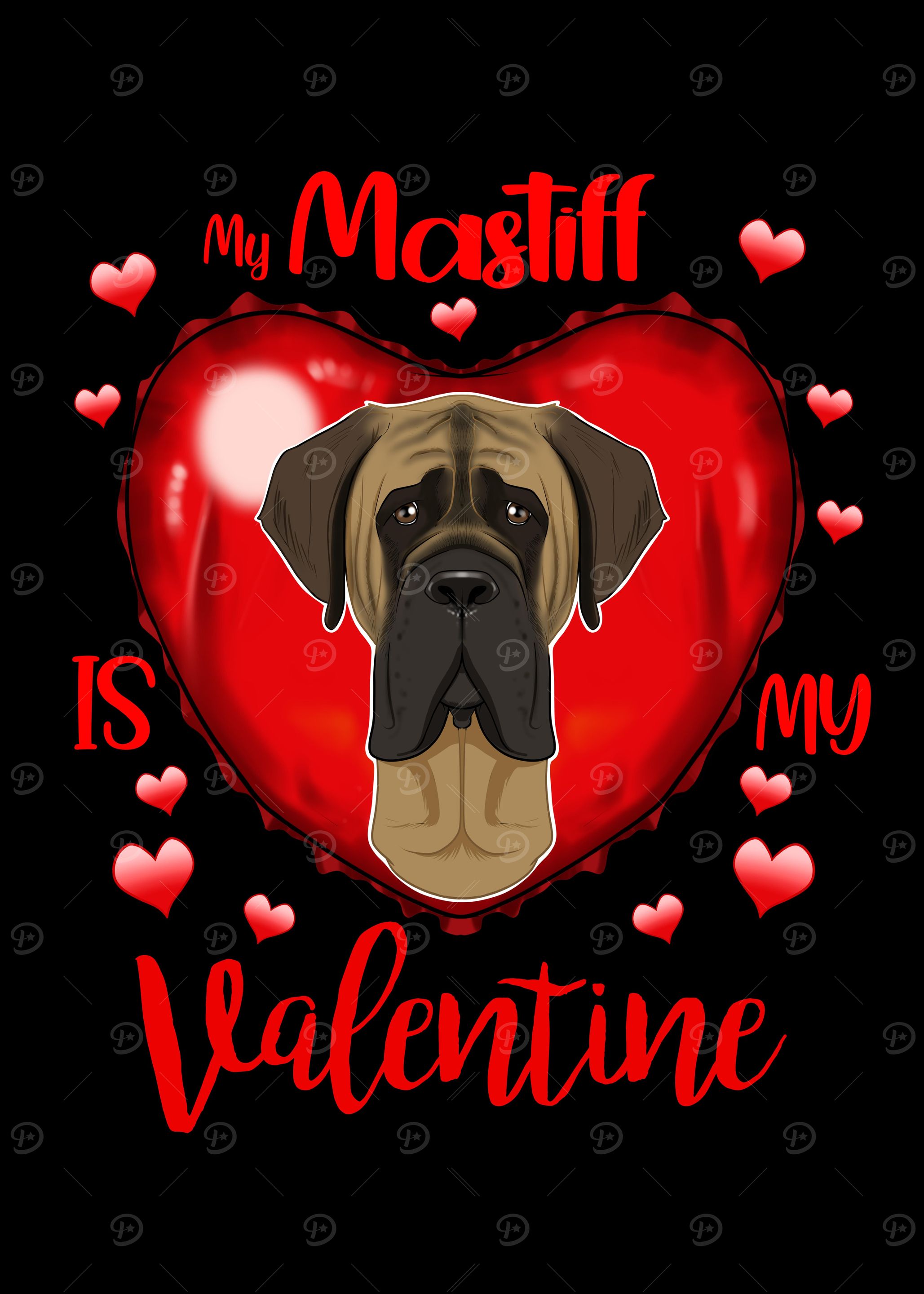 Mastiff Valentines Day