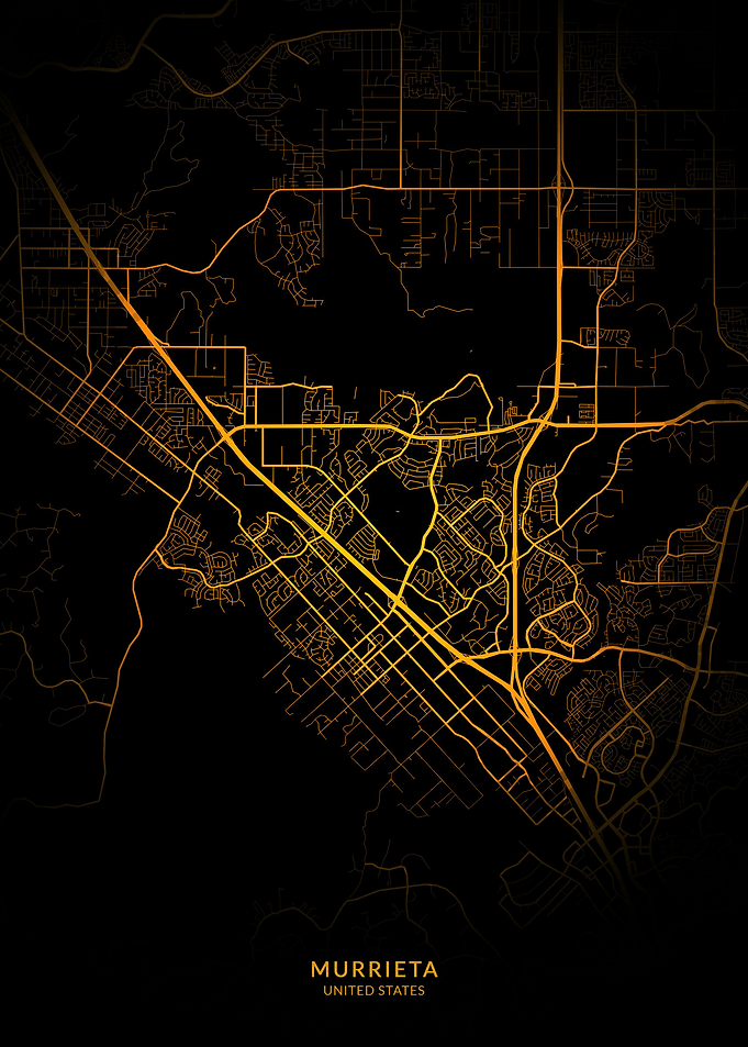 Murrieta City Map Gold