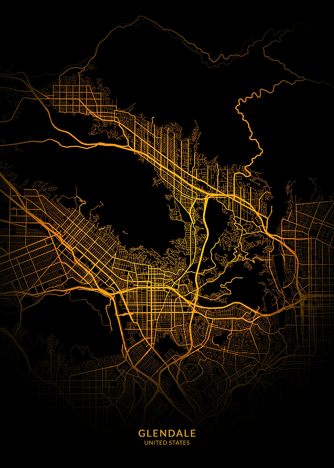 Glendale City Map Gold