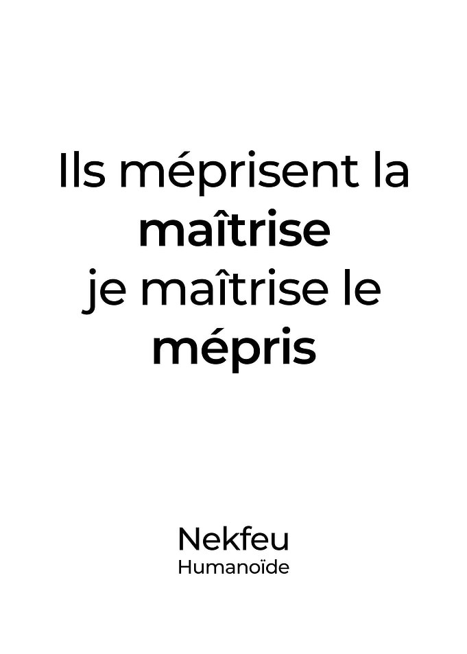 Nekfeu Humanoide Poster