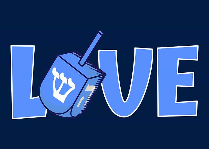 Dreidel Love Hanukkah