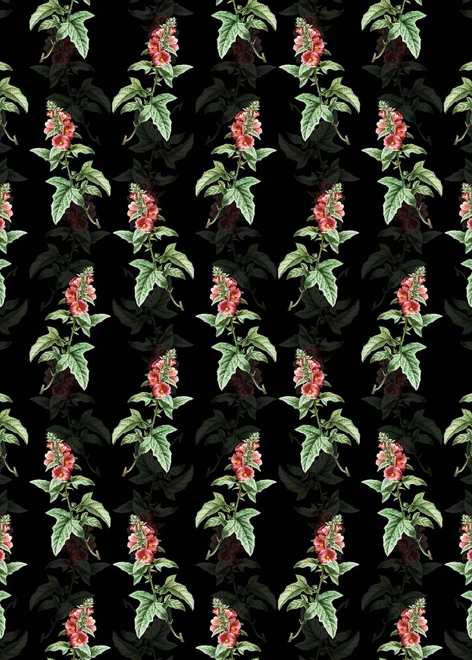 Floral Tree Mallow Pattern