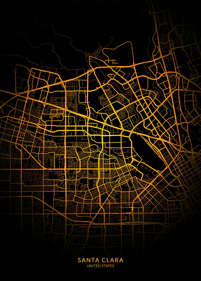 Santa Clara City Map Gold