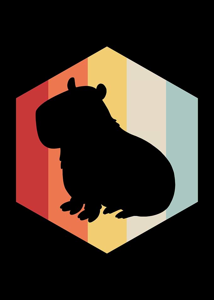 Silhouette Capybara